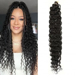 Extensie de par afro Deep Water Wave Twist Crochet de 60 cm Cod 241B# Brunet (Negru)